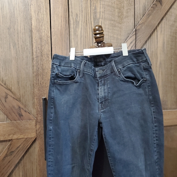 Mother Looker Ankle Fray Black Jeans - Picture 3 of 6